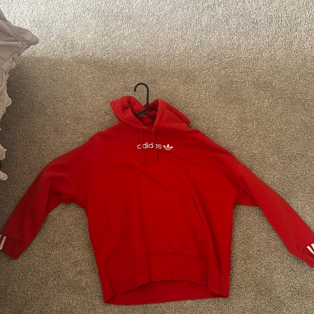 Red adidas sweatshirt